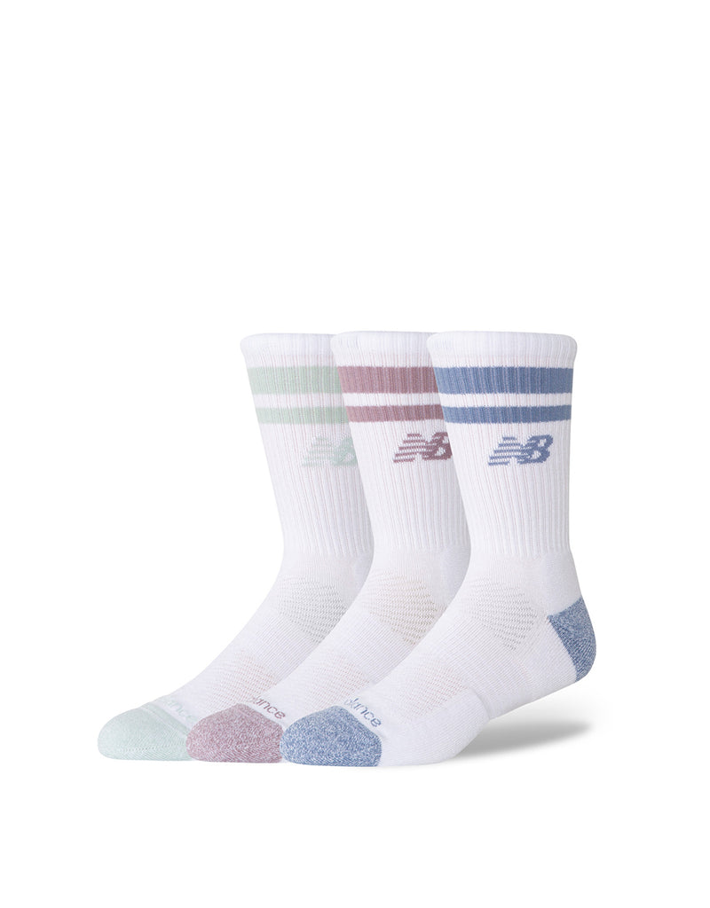 New Balance ACTIVE LIFESTYLE STRIPED CREW SOCKS 3 PACK (2)