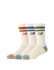 New Balance ACTIVE LIFESTYLE STRIPED CREW SOCKS 3 PACK