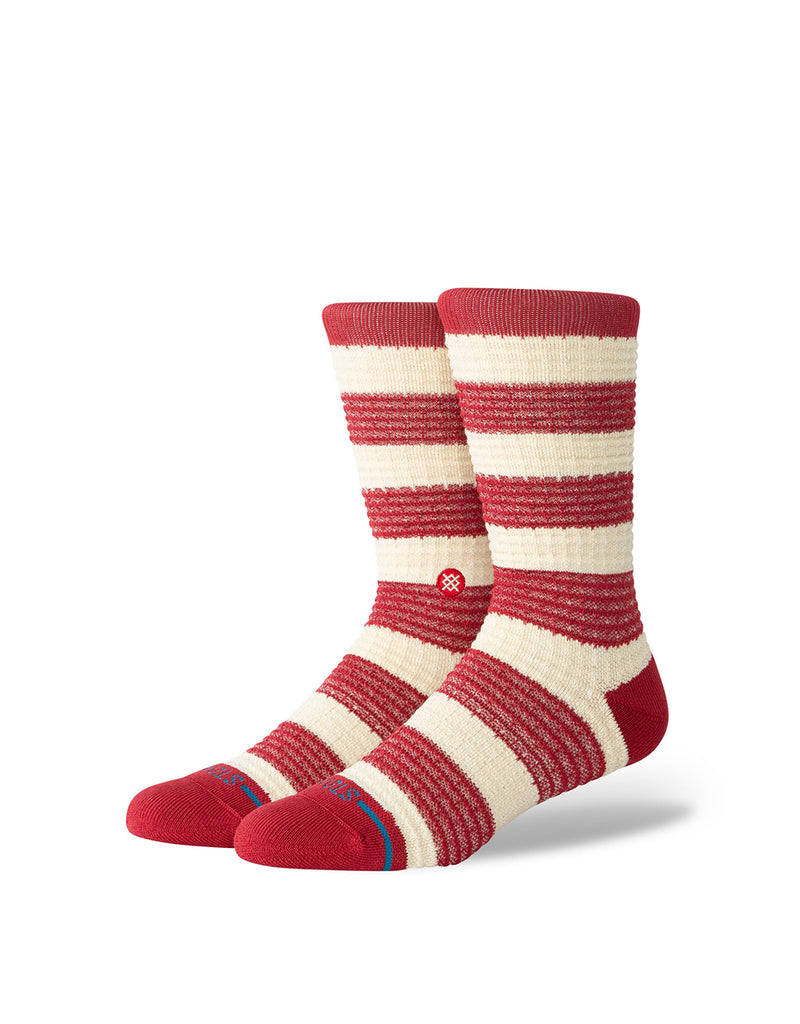 PEPPERMINT WAFFLE CREW SOCKS