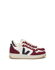 Veja V-10 LEATHER WHITE BLACK AMARANTE