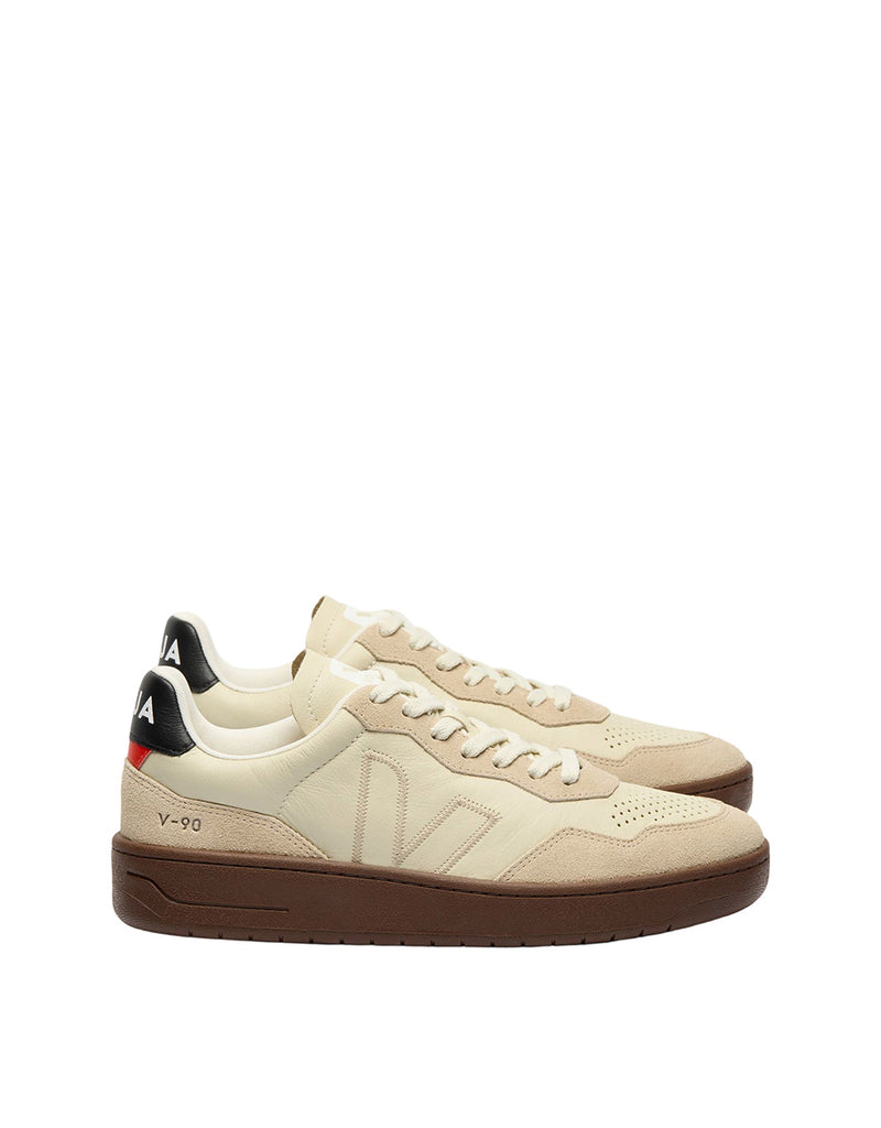 Veja V-90 LEATHER PIERRE ALMOND BLACK