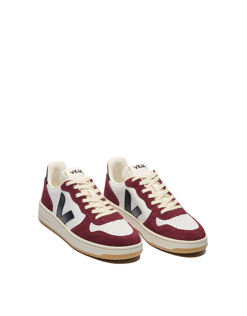 Veja V-10 LEATHER WHITE BLACK AMARANTE (2)