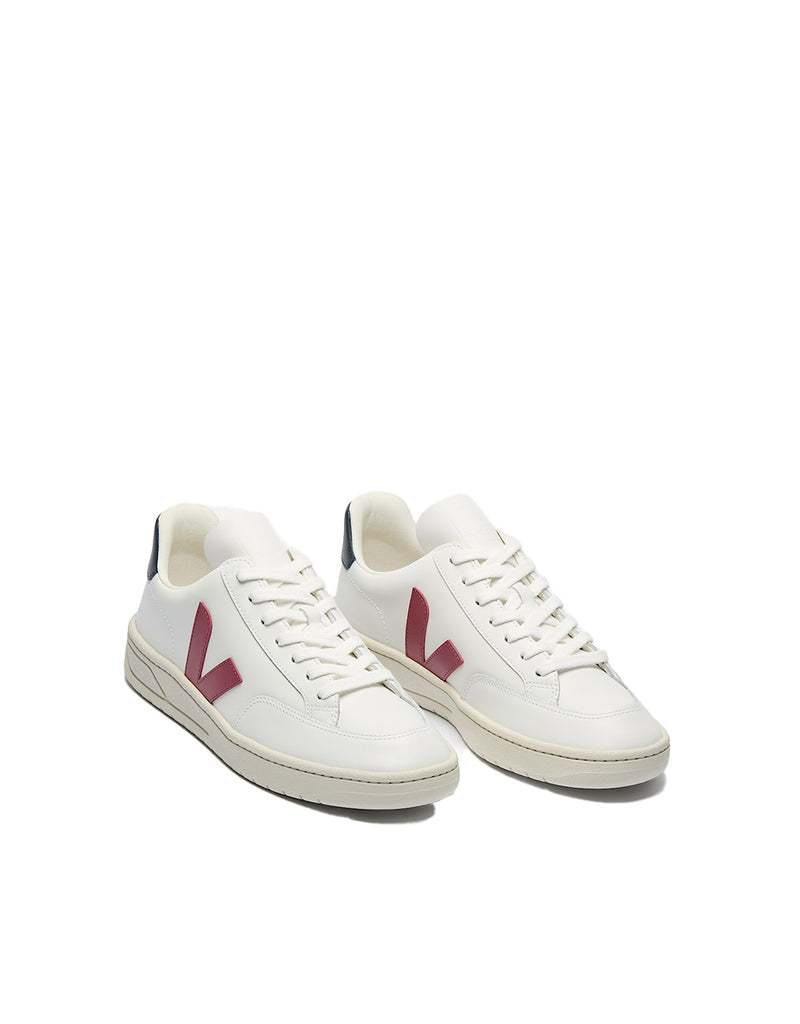 Veja V-12 LEATHER WHITE MARSALA NAUTICO (2)