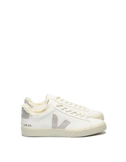 Veja CAMPO FURED LEATHER WHITE LIGHT GREY