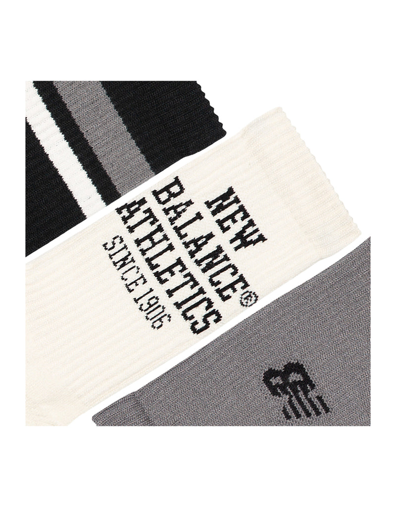 New Balance LIFESTYLE GRAPHIC CREW SOCKS 3 PACK (2)