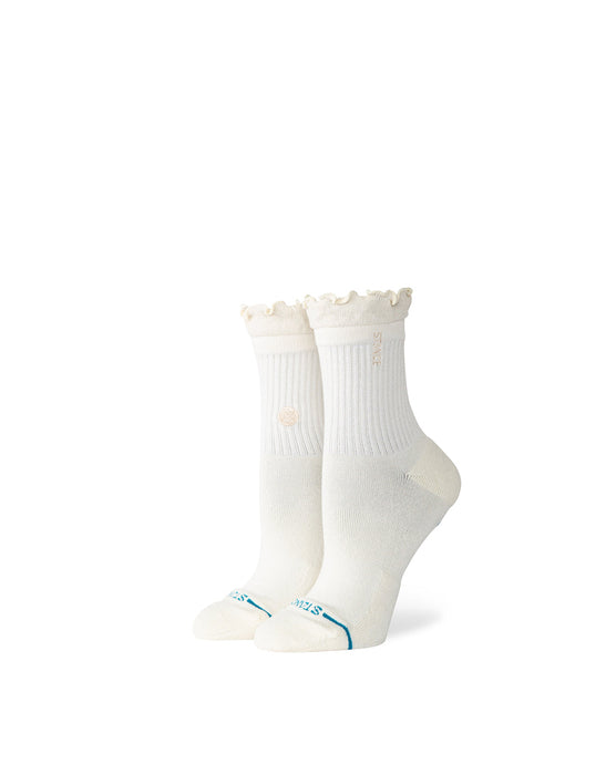 WOMENS RUFFLE QUARTER SOCKS
