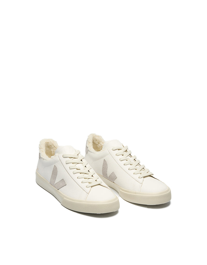 Veja CAMPO FURED LEATHER WHITE LIGHT GREY (2)