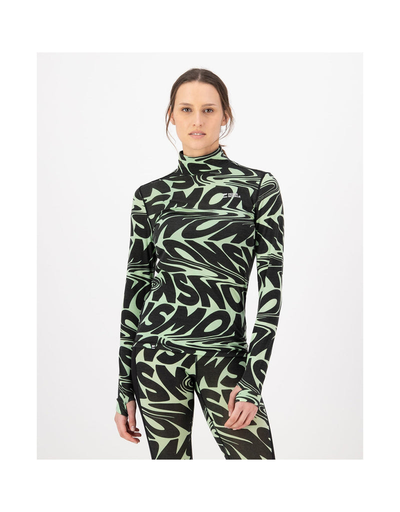 Mons Royale CASCADE MERINO BASE LAYER MOCK NECK LONG SLEEVE