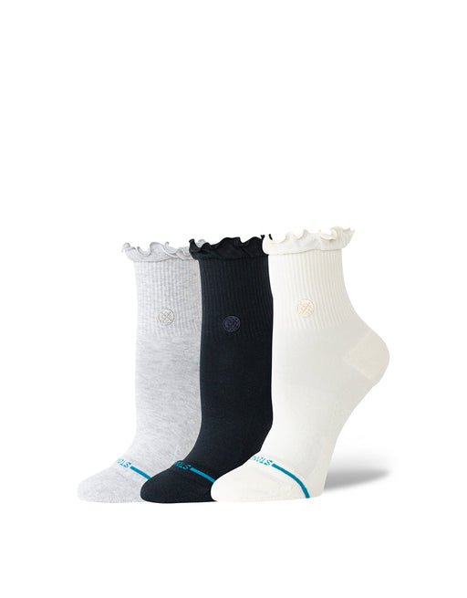 Stance WOMENS RUFFLE ICON QUARTER SOCKS 3 PACK