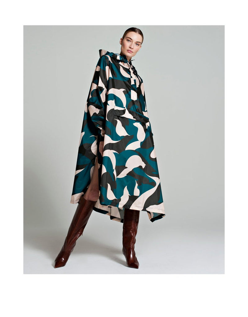 Rainkiss MALIKA FAVRE ANIMO PETROL - RAIN PONCHO