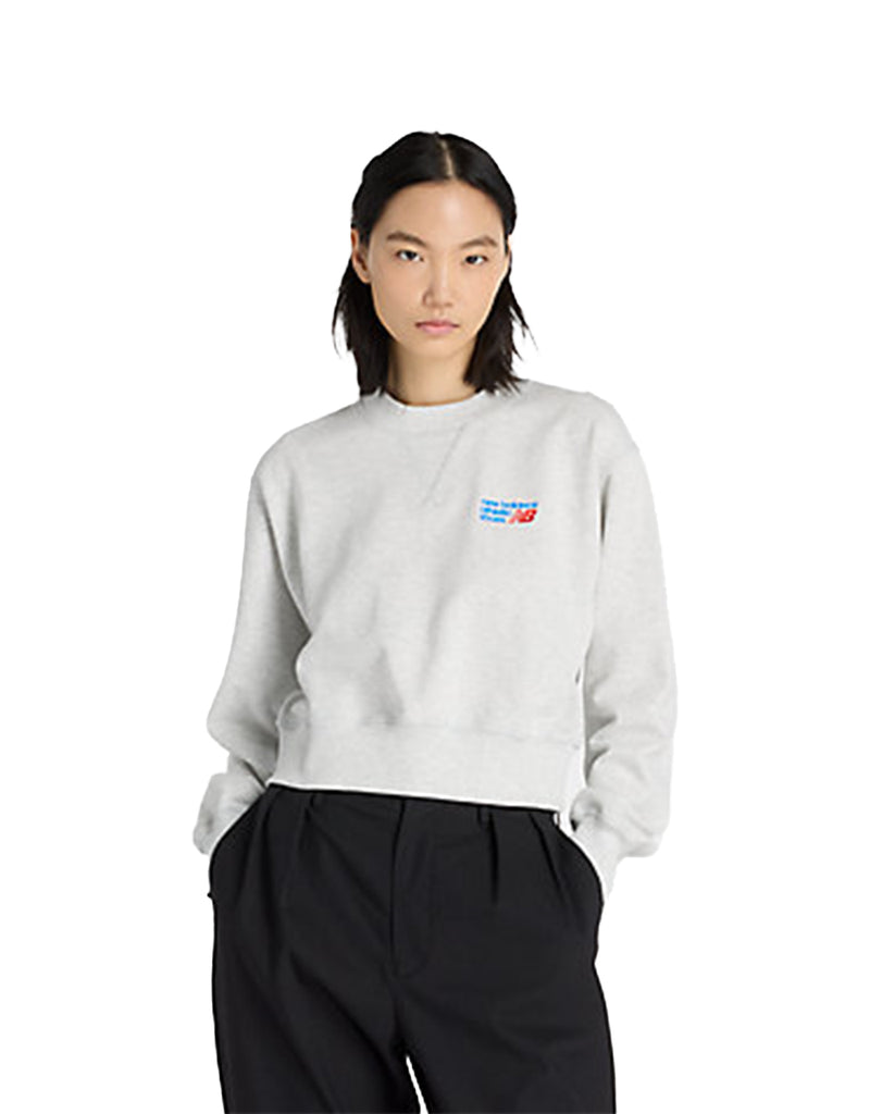 New Balance ATHLETICS PREMIUM LOGO RELAXED CROP CREW - WT53507AHH