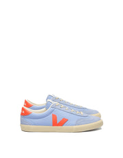 Veja VOLLEY LEATHER OLYMPE ORANGE FLUO CALCAIRE